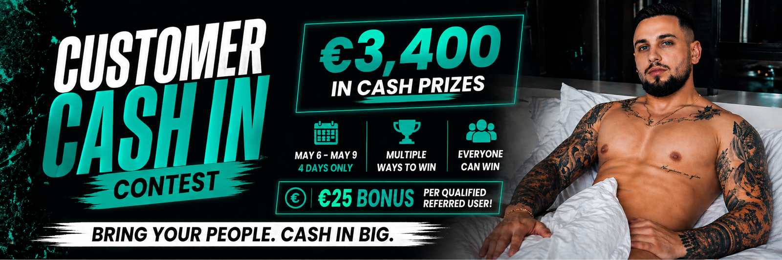 Customer Cash In banner